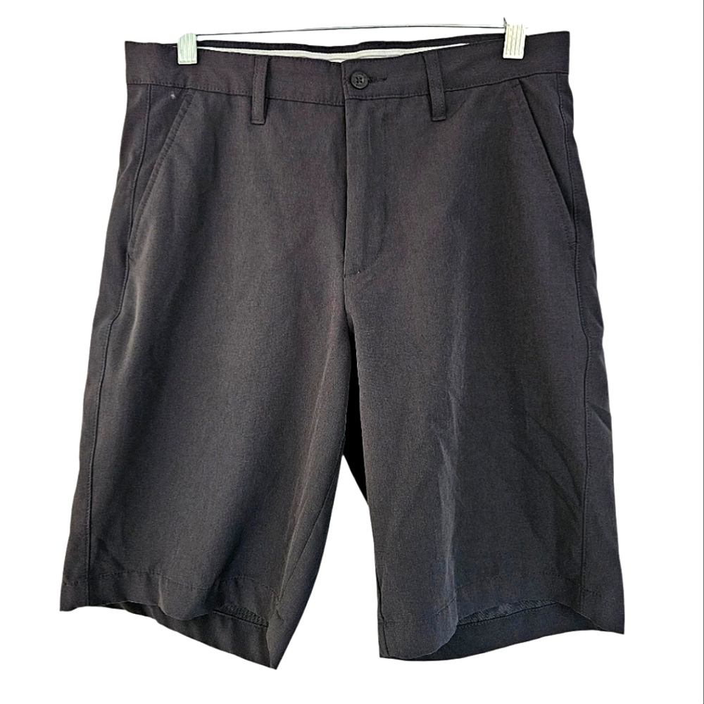 SUNICE Black Flat Front Golf Shorts Size 30
